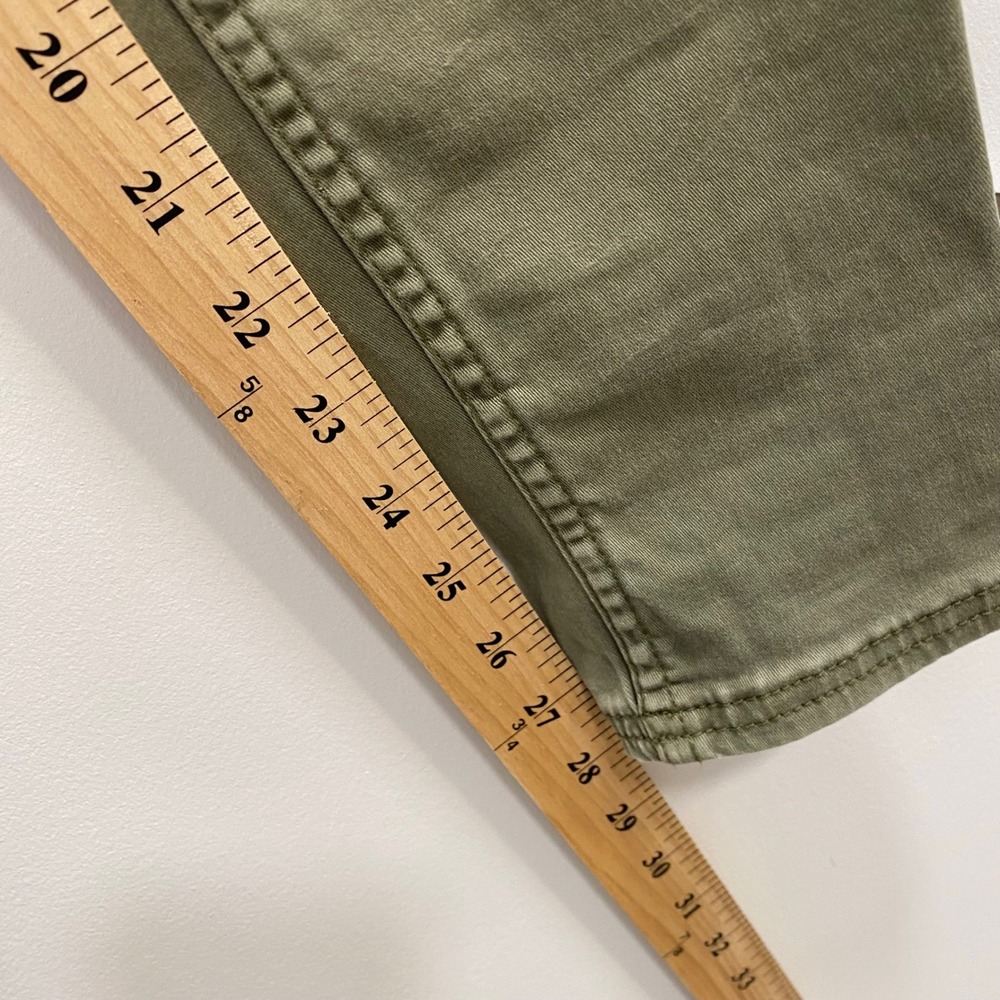 Hollister Jeans Womens 27 Olive Green Skinny Utility Rhinestone Embellished Y2K - Picture 8 of 8